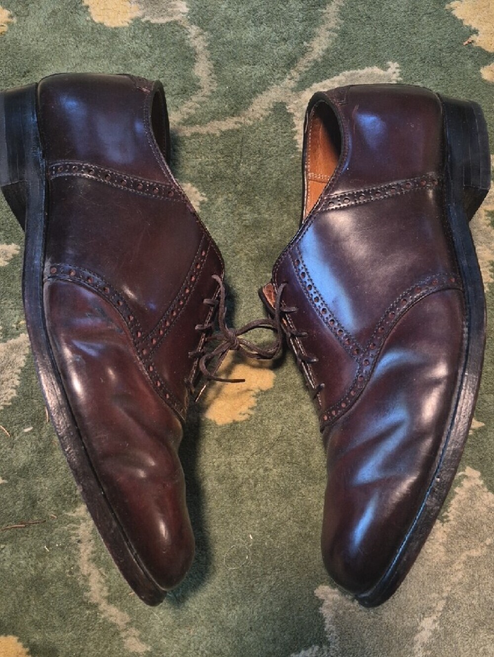 Alden Dark Brown Leather Lace-Up Dress Shoes - Picture 9 of 10